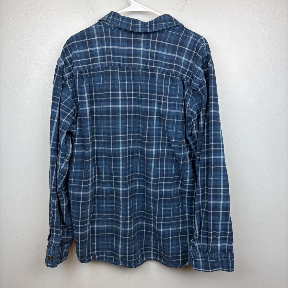 Carhartt Shirt Mens XL Blue Plaid Flannel Long Sleeve Button Up Pockets Workwear - Picture 3 of 9